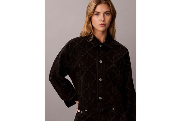 Women's Black Doleman Trucker Ndlpunch CK Worn Jacket Calvin Klein LV047H944G-4B3