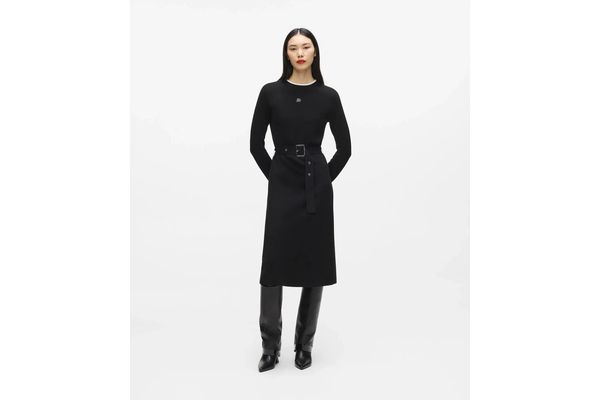 Γυναικείο Μακρυμάνικο Φόρεμα Μαύρο Karl Lagerfeld B4W13027-998 Black/White