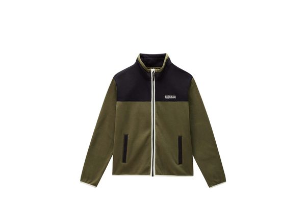 Men's Khaki T-Dergana Full Zip Jacket Napapijri NP0A88V1-G1F1