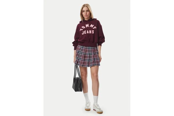 Women's Calypso Berry Tjw Ovs Sh Tommy Arch Hoodie Tommy Jeans DW0DW23455-V11
