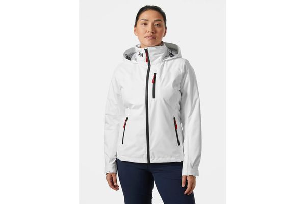 Women's White HEH W CREW HOODED MIDL JACKET 2.0 Helly Hansen 34447-WHITE