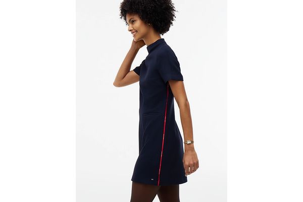 Women's Navy Blue Rwb Punto Short Dress Ss Tommy Hilfiger WW0WW51783-C1G