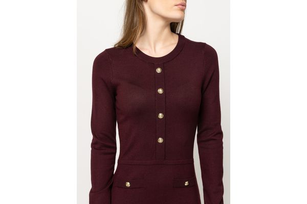 Women's Burgundy Heal Dress Heavy Tools T54021-BORDEAUX