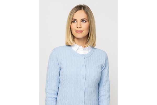 Women's Light Blue Hideal Cardigan Heavy Tools T90001-SKY