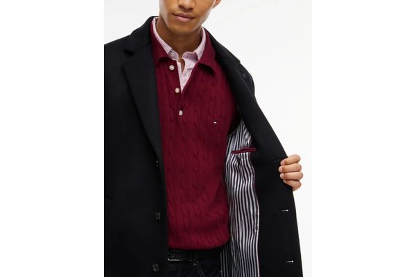 Ανδρικό Παλτό Μαύρο Tommy Hilfiger MW0MW40768-BDS