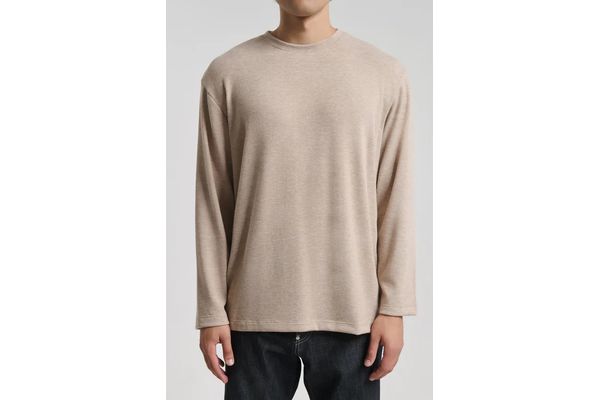 Men's Beige Knitted Sweater Royal Denim Masuda4071-Beige