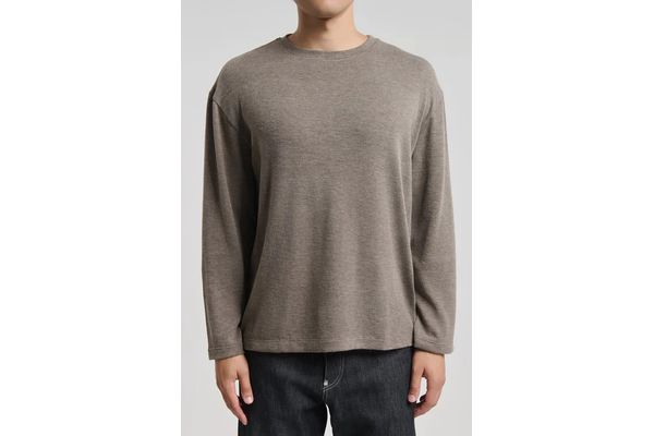 Men's Taupe Knitted Sweater Royal Denim Masuda4071-Taupe