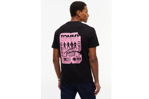 Ανδρικό T-shirt Μαύρο Tommy Jeans DM0DM23561-BDS