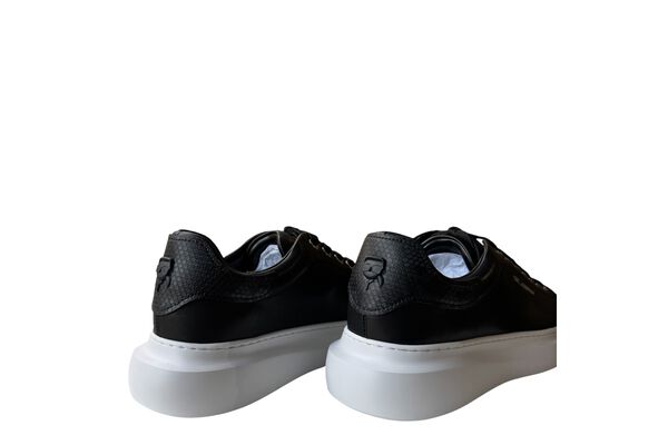 Ανδρικά Δερμάτινα Kore Python Tab Sneakers Μαύρα Karl Lagerfeld KL56584-000 Black