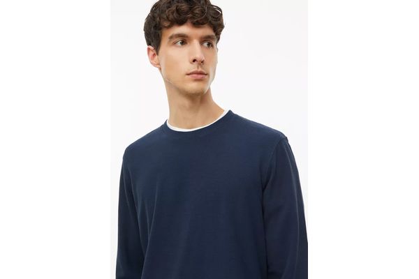 Ανδρικό Μακρυμάνικο T-shirt Navy Μπλε S.Oliver 2180195-5978