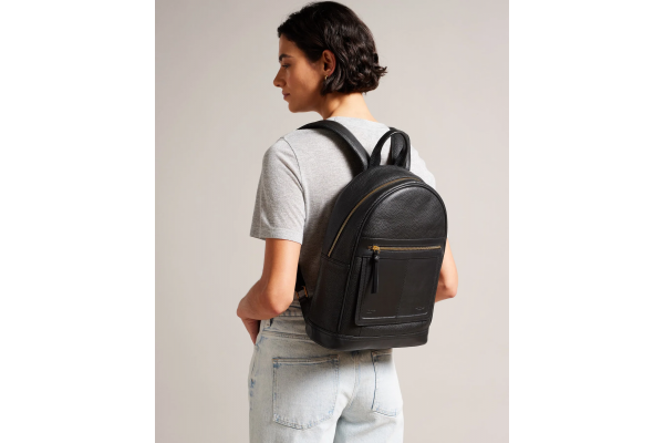 Women's Black Nishay Soft Leather Backpack Ted Baker 267349-BLACK