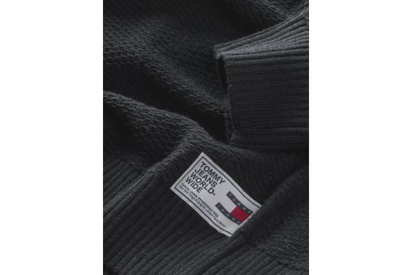 Men's Black TJM Regular Structured Sweater Tommy Jeans DM0DM15060-BDS