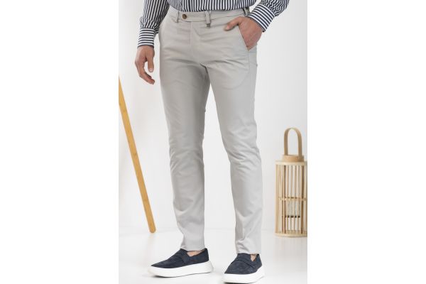 Men's Grey Pants Vittorio REBBIO-GREY