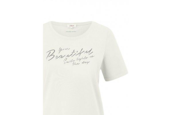 Γυναικείο T-Shirt Λευκό S.Oliver 2142601-02D0