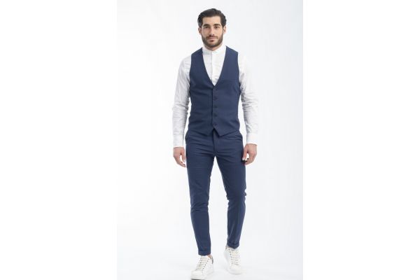 Men's Blue Pants Vittorio MODENA-BLUE