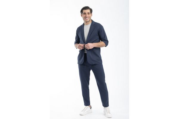 Men's Blue Overshirt Vittorio SANTO-BLUE