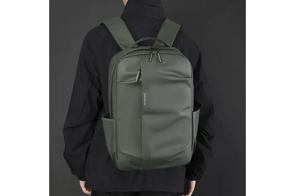 Unisex Green 15.6'' Waterproof 35L PU Leather Backpack Sako 3413-GREEN