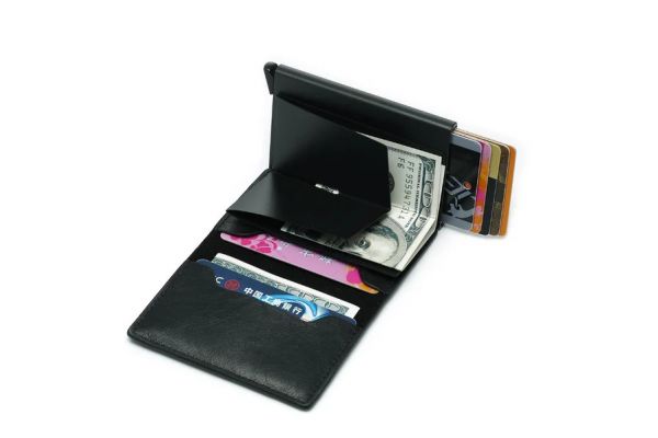 PU Leather Wallet RFID Osso Aluminum Credit Card Holder