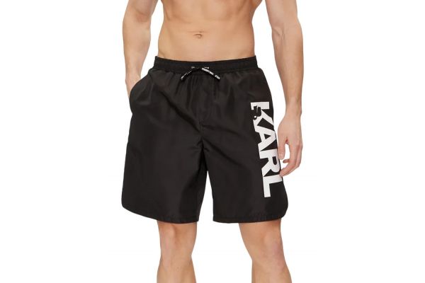 Ανδρικό Logo Μαγιό Μαύρο Karl Lagerfeld 241M2204-999 BLACK