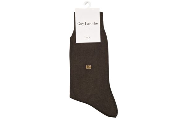 Men's Brown Socks In Organic Breathable Cotton Guy Laroche 7077-BROWN