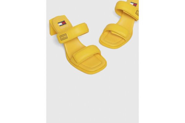 Women's Yellow Leather The Soho Velcro Sandals Tommy Jeans EN0EN02558-ZFM