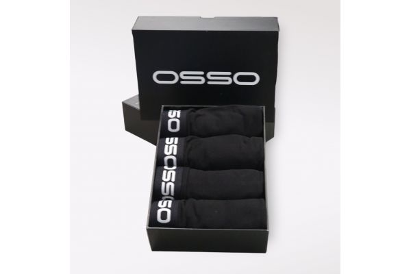Men's Breathable Black Low Rise Trunk 8pk Osso